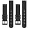 BISONSTRAP Mens Nylon Watch Bands TwoPiece Military Watch Straps Quick Release Brushed Buckle 22mm Black Black Buckle