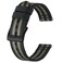 BISONSTRAP Mens Nylon Watch Bands TwoPiece Military Watch Straps Quick Release Brushed Buckle 22mm BlackGray Black Buckle