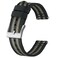 BISONSTRAP Mens Nylon Watch Bands TwoPiece Military Watch Straps Quick Release Brushed Buckle 22mm BlackGray Silver Buckle