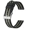 BISONSTRAP Mens Nylon Watch Bands TwoPiece Military Watch Straps Quick Release Brushed Buckle 22mm BlackGray Silver Buckle