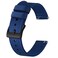 BISONSTRAP Mens Nylon Watch Bands TwoPiece Military Watch Straps Quick Release Brushed Buckle 22mm Blue Black Buckle