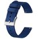 BISONSTRAP Mens Nylon Watch Bands TwoPiece Military Watch Straps Quick Release Brushed Buckle 22mm Blue Silver Buckle