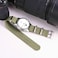 BISONSTRAP Nylon Watch Bands for Men OnePiece Military Watch Straps 22mm Army Green Silver Buckle