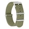 BISONSTRAP Nylon Watch Bands for Men OnePiece Military Watch Straps 22mm Army Green Silver Buckle