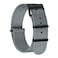 BISONSTRAP Nylon Watch Bands for Men OnePiece Military Watch Straps 22mm Grey Black Buckle