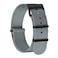 BISONSTRAP Nylon Watch Bands for Men OnePiece Military Watch Straps 22mm Grey Black Buckle