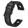 BISONSTRAP Rally Watch Bands Shrunken Leather Watch Straps for Men 22mm Black with Black Buckle