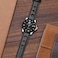 BISONSTRAP Rally Watch Bands Shrunken Leather Watch Straps for Men 22mm Black with Black Buckle