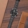 BISONSTRAP Rally Watch Bands Shrunken Leather Watch Straps for Men 22mm Black with Black Buckle