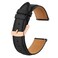 BISONSTRAP Texture Leather Watch Straps for Women and Men Watch Replacement Bands with Quick Release 20mm Black Rose Gold Buckle