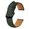 BISONSTRAP Texture Leather Watch Straps for Women and Men Watch Replacement Bands with Quick Release 20mm Dark Green Black Buckle