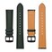 BISONSTRAP Texture Leather Watch Straps for Women and Men Watch Replacement Bands with Quick Release 22mm Dark Green Black Buckle