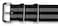 deBeer 20mm Military MoD Ballistic Nylon Watch Band Black with Grey Stripes