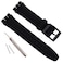 GREENOLIVE GreenOlive Replacement Waterproof Silicone Rubber Watch Strap Watch Band for Swatch 17mm 19mm 20mm 19mm Black