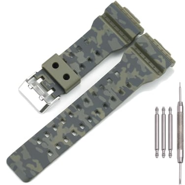 MCXGL 16mm Resin Strap Replacement for GShock ga110 ga100 ga120 gd100 g8900 Mens Rubber Watch Band