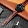 Moran Quick Release Leather Watch Bands Deployment Butterfly Buckle 18mm 20mm 22mm 24mm Blue Black Brown Calfskin Replacement Watch Strap for Men Women
