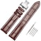 Moran Quick Release Leather Watch Bands Deployment Butterfly Buckle 18mm 20mm 22mm 24mm Blue Black Brown Calfskin Replacement Watch Strap for Men Women