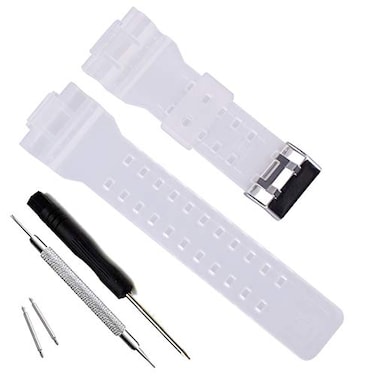 MyTime OliBoPo Natural Resin Replacement Watch Band Strap for Casio Mens GShock GD120GA100GA110GA100C Shiny Translucent