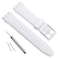 OliBoPo Wasserdichtes Uhrenarmband aus SilikonGummi White 20mm Modern