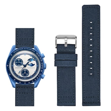 Barak Watches Quick Release Canvas Straps For Omega Watches Replacement Canvas Nylon Watch Band For Breitling Watches 24mm Blue