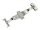 RECHERE 22mm Silver Brushed Matte Push Button Butterfly Deployment Clasp For Leather Watch band Strap