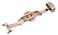 RECHERE 22mm Stainless Steel Push Button Deployment Clasp for Leather Watch Band Strap Rose Gold