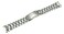 RECHERE Stainless Steel Bracelet Watch Band Strap Curved End Solid Links Color Silver 22mm