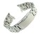 RECHERE Stainless Steel Bracelet Watch Band Strap Curved End Solid Links Color Silver 22mm