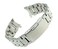RECHERE Stainless Steel Bracelet Watch Band Strap Curved End Solid Links Color Silver 22mm
