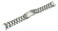 RECHERE Stainless Steel Bracelet Watch Band Strap Curved End Solid Links Color Silver 22mm
