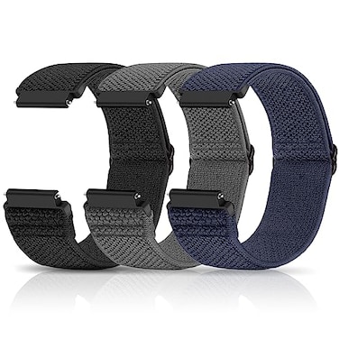 Relting Compatible with 16mm 18mm 19mm 20mm 22mm 24mm Watch Bands Quick Release Replacement WristbandAdjustable Stretchy Nylon Solo Loop Straps Fabric Braided Sport Elastic Bands for Men Women