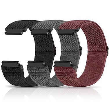 Relting Compatible with 16mm 18mm 19mm 20mm 22mm 24mm Watch Bands Quick Release Replacement WristbandAdjustable Stretchy Nylon Solo Loop Straps Fabric Braided Sport Elastic Bands for Men Women