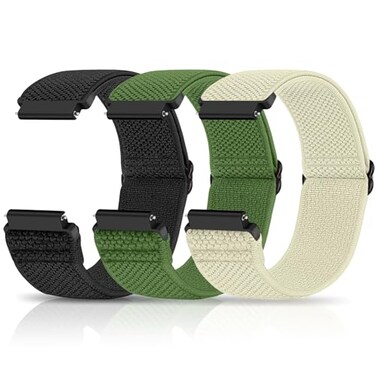 Relting Compatible with 16mm 18mm 19mm 20mm 22mm 24mm Watch Bands Quick Release Replacement WristbandAdjustable Stretchy Nylon Solo Loop Straps Fabric Braided Sport Elastic Bands for Men Women