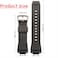 WRISTARMOR Replacement Strap Compatible with Casio GM2100 Black Resin Band Watch GM2100 Mens Wristband Silver buckle