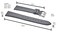 STUNNING SELECTION ALPINE flat Stitched Genuine Leather Watch strap with Quick Release Spring Bars Grey 22 mm