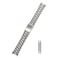 TOMIYOY Curved End 18MM 19MM 20MM Brush Polish Solid Stainless Steel President Watch Strap Band Fit For Rlx Skx Mechanical watch 18mm Silver