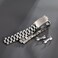 TOMIYOY Curved End 18MM 19MM 20MM Brush Polish Solid Stainless Steel President Watch Strap Band Fit For Rlx Skx Mechanical watch 18mm Silver
