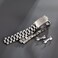 TOMIYOY Curved End 18MM 19MM 20MM Brush Polish Solid Stainless Steel President Watch Strap Band Fit For Rlx Skx Mechanical watch 18mm Silver