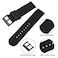 TStrap Nylon Watch Band 18mm Black Quick Release Watch Strap Sailcloth Soft Canvas Military Wtach Bands for Men Ladies Smart watch Bracelet Replacement with Black Clasp 18mm 20mm 22mm 24mm