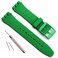 GREENOLIVE Wasserdichtes Uhrenarmband aus SilikonGummi Dark Green 17mm strap