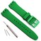 GREENOLIVE Wasserdichtes Uhrenarmband aus SilikonGummi Dark Green 17mm strap
