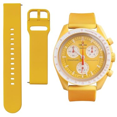 Ocdin Watch Band for Omega X Swatch Moonswatch Speedmaster 20MM Quick Release Rubber Watch Strap Replacement Sun