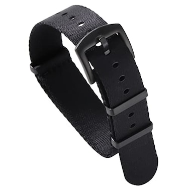 watchdives Nylon Watch Band 18mm 20mm 22mm Multicolor Replacement Watch Straps for Men Women Black 22mm