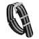watchdives Nylon Watch Band 18mm 20mm 22mm Multicolor Replacement Watch Straps for Men Women Black Gray 20mm