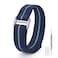 watchdives Nylon Watch Band 20mm 22mm Replacement Watch Straps with Hook and Loop Fasteners Sport Watchband BlueTitanium Buckle 20mm Medium