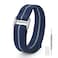 watchdives Nylon Watch Band 20mm 22mm Replacement Watch Straps with Hook and Loop Fasteners Sport Watchband BlueTitanium Buckle 20mm Medium