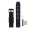 Yiran1672 23mm Rubber Watch Strap Fits 3050 8800 3950 Series Silicone Replacement Band with BlackSilver Buckle Waterproof Black Black Buckle