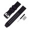 Yiran1672 23mm Rubber Watch Strap Fits 3050 8800 3950 Series Silicone Replacement Band with BlackSilver Buckle Waterproof Black Black Buckle