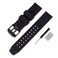 Yiran1672 23mm Rubber Watch Strap Fits 3050 8800 3950 Series Silicone Replacement Band with BlackSilver Buckle Waterproof Black Black Buckle