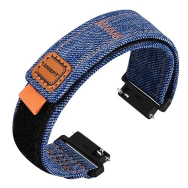 ANNEFIT Watch Band 21mm Denim Fabric Quick Release Watch Strap for Men Women Blue